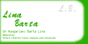 lina barta business card